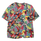 TRU BLOUSE Womens Printed Top Red Crazy Pattern L