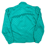 Womens Printed Blouse Green Collared Long Sleeve Check L
