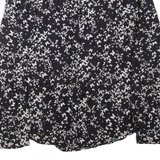 MASSIMO DUTTI Butterfly Womens Printed Blouse Black Long Sleeve S