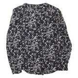 MASSIMO DUTTI Butterfly Womens Printed Blouse Black Long Sleeve S