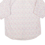 NAF Womens Printed Shirt Pink Collared Floral M