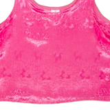 C&A Womens Printed Vest Pink Sleeveless Floral L
