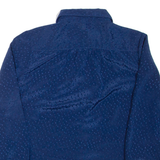 CALLORE Womens Printed Shirt Blue Collared Long Sleeve M