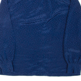 CALLORE Womens Printed Shirt Blue Collared Long Sleeve M