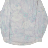 AZZURRA CASUAL Womens Printed Shirt Grey Collared Long Sleeve Floral M