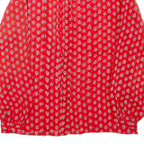 BARDAUS Womens Printed Blouse Red Long Sleeve Geometric S