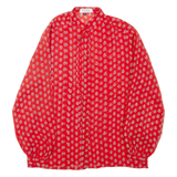 BARDAUS Womens Printed Blouse Red Long Sleeve Geometric S
