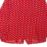 BARDAUS Womens Printed Blouse Red Long Sleeve Geometric S