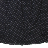 Womens Off Shoulder Top Black Long Sleeve Spotted L