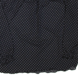 Womens Off Shoulder Top Black Long Sleeve Spotted L