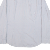 CALVIN KLEIN Slim Fit Mens Shirt White Geometric Long Sleeve L