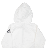 ADIDAS Womens Anorak Jacket White Hooded L