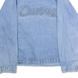 Curves Gym Womens Denim Jacket Blue 90s USA M