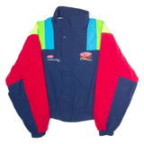 ASHLEY DuPont Racing Mens Windbreaker Jacket Blue Nylon 90s USA 2XL