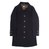 BOSS Okirana Womens Overcoat Coat Black Wool UK 8