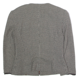 ERREUNO Womens Blazer Jacket Green Houndstooth S