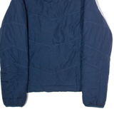 DIESEL Womens Puffer Jacket Blue Hooded M