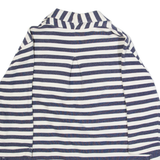 FAT FACE Womens Overcoat Jacket Blue Striped S