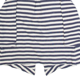 FAT FACE Womens Overcoat Jacket Blue Striped S