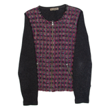 JIGSAW Womens Jacket Pink Wool Crazy Pattern S