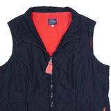 JOULES Womens Quilted Gilet Blue Diamond M