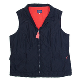 JOULES Womens Quilted Gilet Blue Diamond M