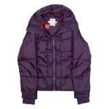 FAT FACE Womens Puffer Jacket Purple S