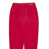 BDG Womens Corduroy Trousers Red Relaxed Tapered W26 L26