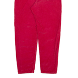 BDG Womens Corduroy Trousers Red Relaxed Tapered W26 L26