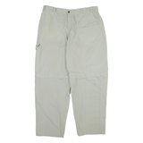 HIS Detachable Legs Mens Trousers Grey Relaxed Straight W33 L28