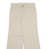 EL PASO Womens Trousers Cream Regular Wide-Leg W30 L30