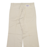 EL PASO Womens Trousers Cream Regular Wide-Leg W30 L30