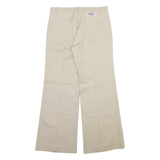 EL PASO Womens Trousers Cream Regular Wide-Leg W30 L30