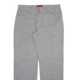 PIERRE CARDIN Mens Trousers Grey Regular Straight W36 L32