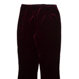 ASSA Womens Trousers Maroon Slim Bootcut W24 L25