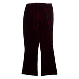 ASSA Womens Trousers Maroon Slim Bootcut W24 L25