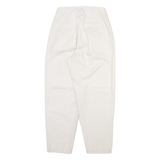 COEN BASICS Womens Trousers Cream Relaxed Tapered W24 L25