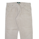 KINGFIELD Mens Corduroy Trousers Grey Regular Straight W38 L28