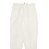 SPENGLER Womens Trousers Cream Regular Tapered Wool W28 L30