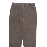 TEDDY'S Mens Corduroy Trousers Grey Regular Tapered W32 L29