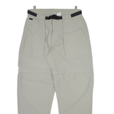 THE NORTH FACE Detachable Legs Mens Trousers Grey Relaxed Straight Nylon W30 L31