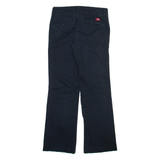 DICKIES Womens Trousers Blue Relaxed Bootcut W28 L28