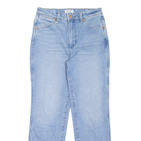 WRANGLER Wild West High Rise Womens Jeans Blue Straight Stone Wash W27 L27