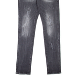 DSQUARED2 Distressed Mens Jeans Grey Slim Skinny Stone Wash W31 L30