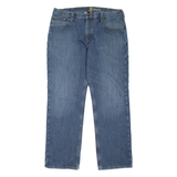 CARHARTT Fleece Lined Workwear Mens Jeans Blue Straight Stone Wash W38 L32