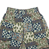 SOLUTIONS Womens Casual Shorts Green Relaxed Crazy Pattern XXS W24