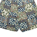SOLUTIONS Womens Casual Shorts Green Relaxed Crazy Pattern XXS W24