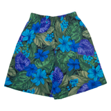 Womens Casual Shorts Blue Relaxed Floral XXS W24