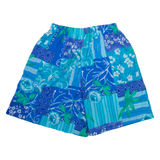 BON WORTH Mens Casual Shorts Blue Relaxed Floral XS W26
