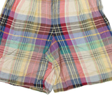 BIANCA Womens Casual Shorts Red Check M W32